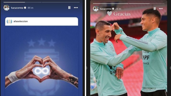 Di Maria all’ultima con la Nazionale Argentina. Il post di Correa Di Maria all’ultima con la Nazionale Argentina. Il post di Correa - immagine 1