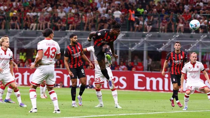 gol Rafael Leao AC Milan Milan-Bari 1-0 Coppa Italia 2025-2026