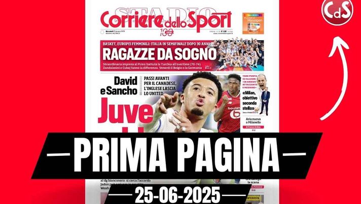 Prima pagina Corriere dello Sport: 'Milan, obiettivo seconda stella'