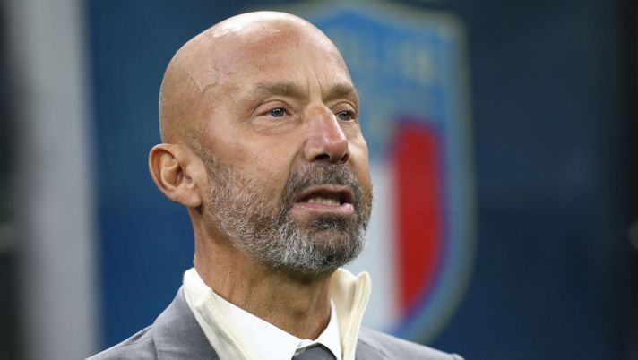 MILAN, ITALY - SEPTEMBER 23: Gianluca Vialli of Italy looks on before the UEFA Nations League League A Group 3 match between Italy and England at San Siro on September 23, 2022 in Milan, Italy. (Photo by Marco Luzzani/Getty Images) Gianluca Vialli