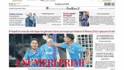 PRIMA PAGINA IL MATTINO OGGI: “Napoli, i numeri primi”