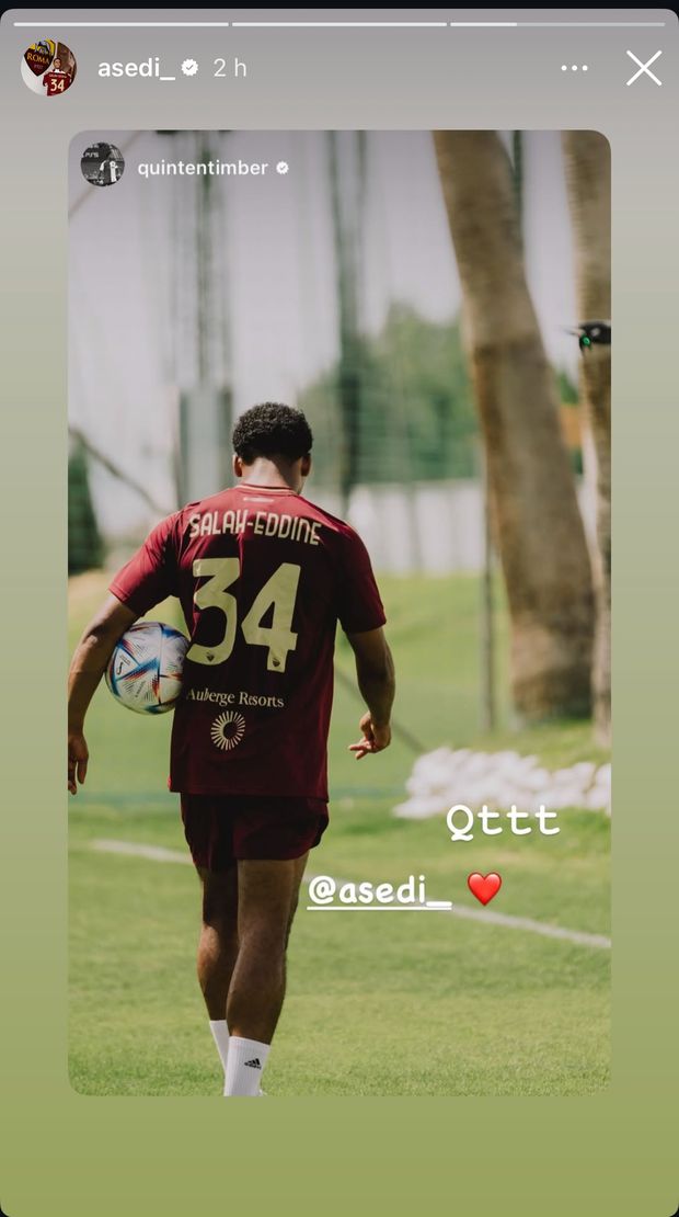 Salah-Eddine si allena con Timber: il romanista presta la maglia all’amico- immagine 2