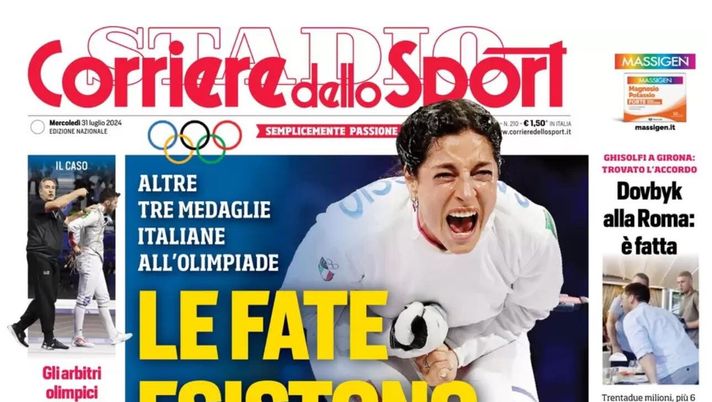 PRIMA PAGINA CORRIERE DELLO SPORT OGGI: “Lukaku e 70 mln per Osi” prima pagina corriere dello sport oggi