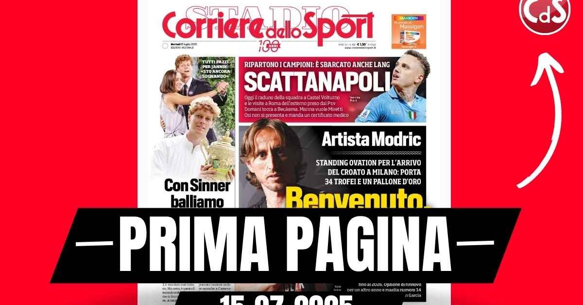 prima pagina corriere dello sport modric al milan benvenuto picasso