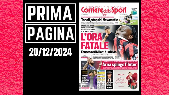 Prima pagina Corriere dello Sport: Verona decisiva per Fonseca e il Milan?