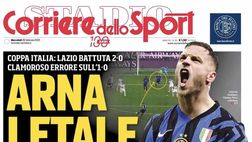 PRIMA PAGINA CORRIERE DELLO SPORT OGGI: “Il Napoli nei guai: si ferma Anguissa”