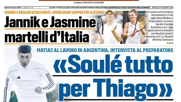 prima pagina tuttosport oggi