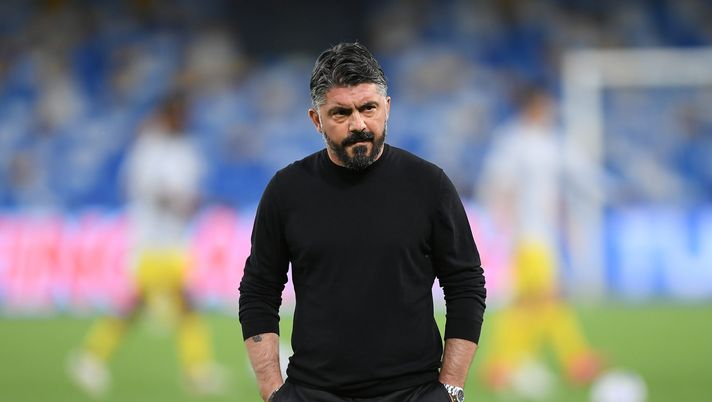 NAPLES, ITALY - MAY 23: Gennaro Gattuso, Head Coach of SSC Napoli looks on prior to the Serie A match between SSC Napoli and Hellas Verona FC at Stadio Diego Armando Maradona on May 23, 2021 in Naples, Italy. Sporting stadiums around Italy remain under strict restrictions due to the Coronavirus Pandemic as Government social distancing laws prohibit fans inside venues resulting in games being played behind closed doors. (Photo by Francesco Pecoraro/Getty Images) UFFICIALE | Gennaro Gattuso è il nuovo C.t. della Nazionale - immagine 1