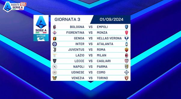 Serie A 24-25, il calendario completo: da Inter-Milan alla Juve, tutte le giornate - immagine 37