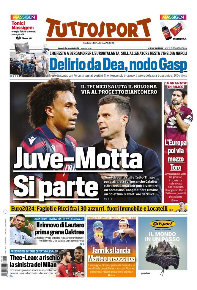 Prima Pagina Tuttosport 24 maggio Prima Pagina Tuttosport 24 maggio