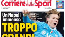 Prime pagine giornali sportivi oggi: il Napoli sui media