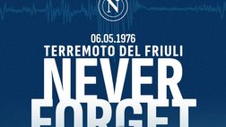 Terremoto del Friuli, il Napoli ricorda le vittime del disastro del 1976