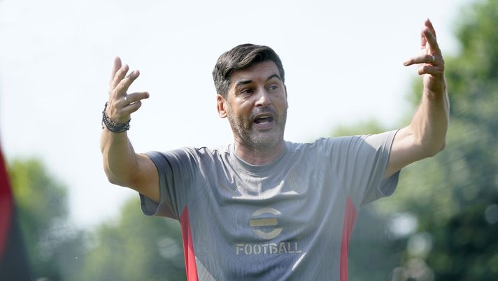 Paulo Fonseca AC Milan allenamento New Jersey