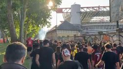 La marcia di contestazione della Curva rossonera: lungo tutto viale Caprilli