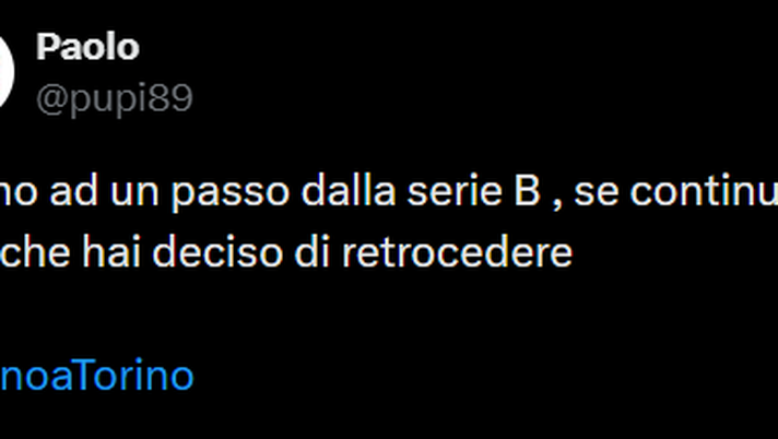 Genoa-Torino 3-0, le reazioni social: “La storia del Torino non se lo merita” - immagine 1
