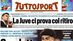 PRIMA PAGINA TUTTOSPORT OGGI: “Scudetto sospeso”