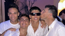 Lautaro Martinez e Dybala scatenati al matrimonio di Correa: drink e non solo