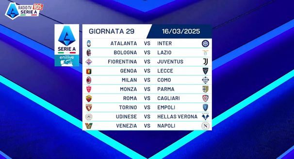 Serie A 24-25, il calendario completo: da Inter-Milan alla Juve, tutte le giornate - immagine 11