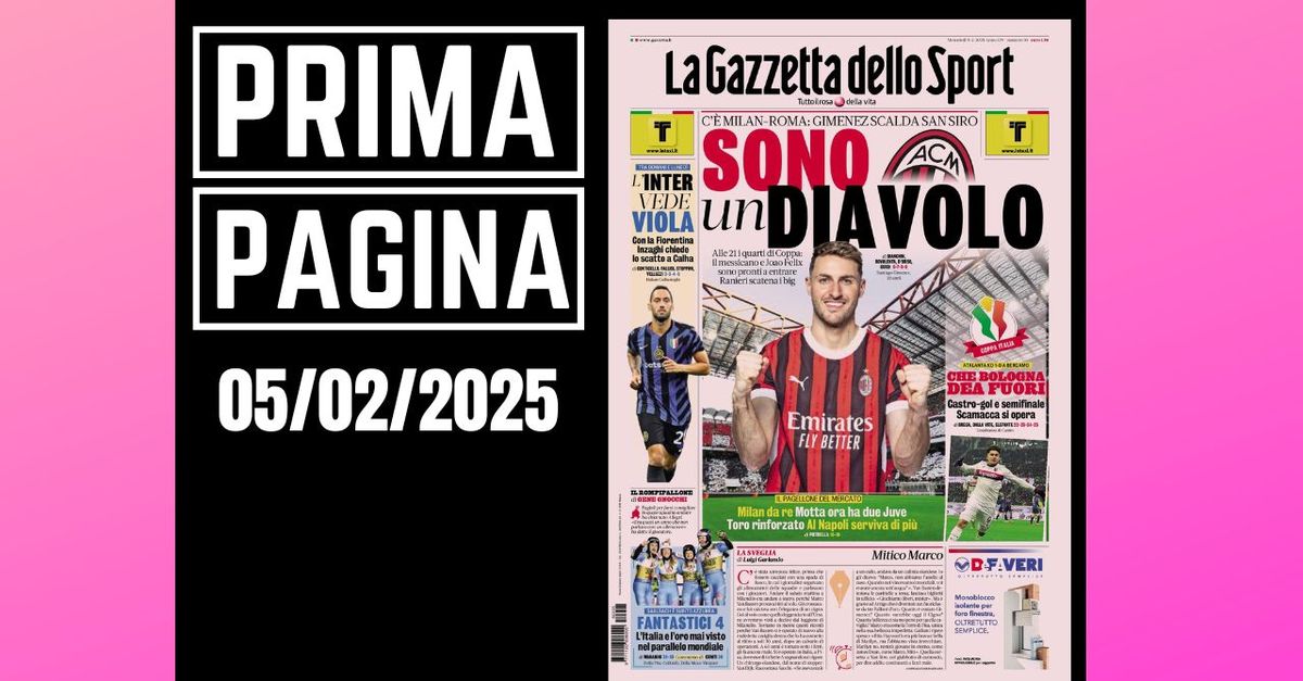 Prima pagina Gazzetta dello Sport: “Milan, Gimenez: ‘Sono un Diavolo