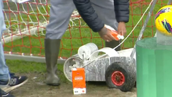 Portogallo, linee del campo rovinate dalla forte pioggia. Il rimedio? Il latte intero