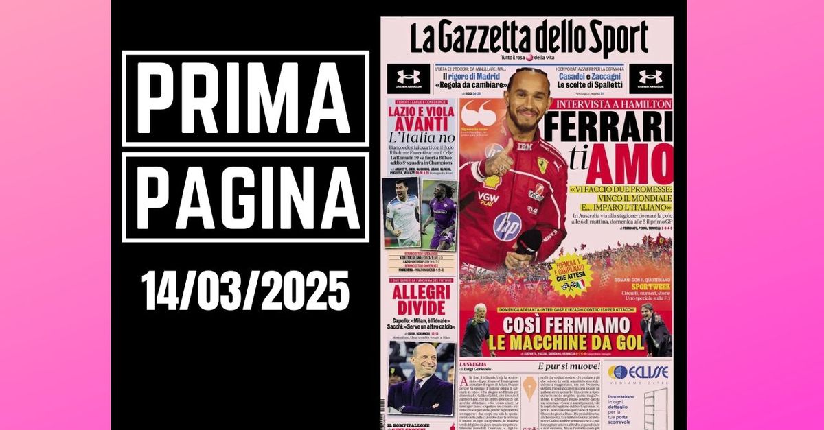 Prima pagina Gazzetta dello Sport: “Milan, Allegri divide Capello e Sacchi”