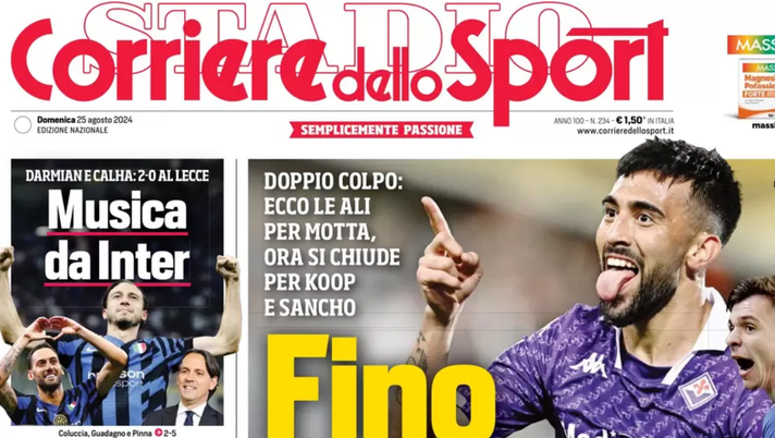 PRIMA PAGINA CORRIERE DELLO SPORT OGGI: “Lukaku è atteso a Roma per le visite” - immagine 1