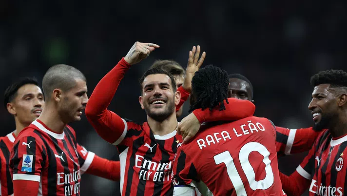 esultanza gol Theo Hernández AC Milan Milan-Lecce 3-0 Serie A 2024-2025