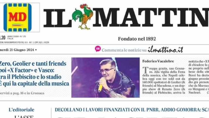 PRIMA PAGINA IL MATTINO OGGI: “La Spagna domina un’Italia impaurita” - immagine 1
