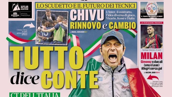 Prime pagine giornali sportivi oggi: il Napoli sui media- immagine 1