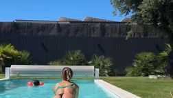 VIDEO / La moglie di Lautaro Martinez si gode la famiglia a Madrid: sole, tuffi e relax