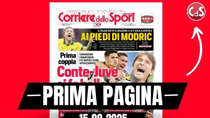 Prima pagina Corriere dello Sport: 'Milan ai piedi di Modric'