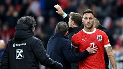 Austria-Serbia, attacco di panico in campo per Marko Arnautovic: “Ora sto bene”