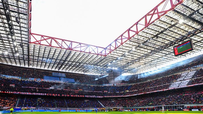 MILAN, ITALY - MARCH 10: A general view of Stadio Giuseppe Meazza during the Serie A TIM match between AC Milan and Empoli FC - Serie A TIM at Stadio Giuseppe Meazza on March 10, 2024 in Milan, Italy. (Photo by Giuseppe Cottini/AC Milan via Getty Images) Biglietti Milan Verona