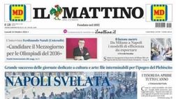 PRIMA PAGINA IL MATTINO OGGI: “Incoronato”