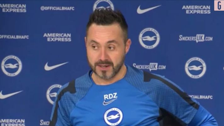 De Zerbi: “Non mi piace 80% degli arbitri inglesi”. Football Association lo richiama  De Zerbi