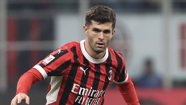 Christian Pulisic AC Milan Milan-Sassuolo 6-1 Coppa Italia 2024-2025