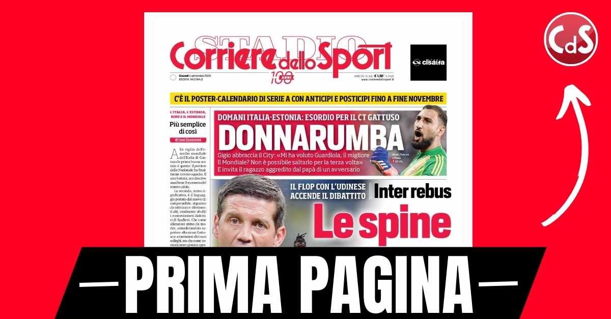 Prima pagina Corriere dello Sport: “Inter, le spine di Chivu” Prima pagina Corriere dello Sport: “Inter, le spine di Chivu”