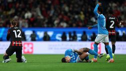 Napoli-Milan, ammonito Rabiot dopo 3 brutti interventi