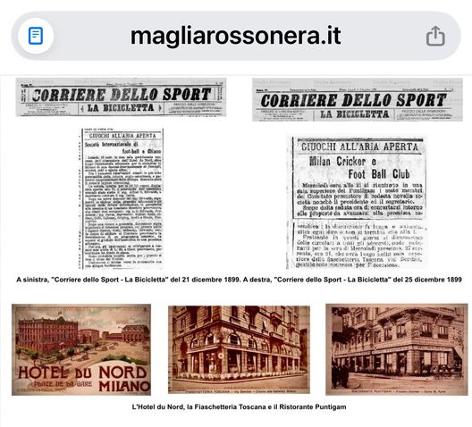 La nascita del Milan Oggi è il 13 dicembre, la prima delle 3 date della...nascita del Milan