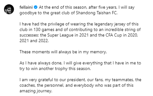 Fellaini, addio alla Cina dopo 5 anni: l’annuncio sui social preannuncia il ritiro dal calcio?- immagine 4