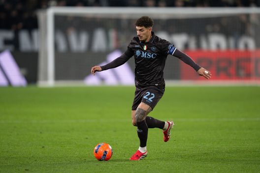 TURIN, ITALY - JANUARY 25: Giovanni Di Lorenzo of Napoli in action during the Serie A match between Juventus FC and SSC Napoli at Allianz Stadium on January 25, 2026 in Turin, Italy. (Photo by SSC NAPOLI/SSC NAPOLI via Getty Images)
