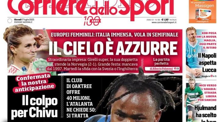 Il Napoli sui media: le prime pagine dei quotidiani di oggi- immagine 1