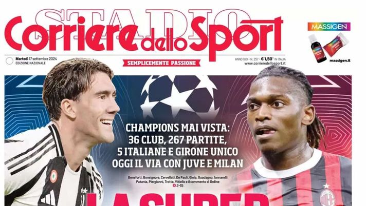 PRIMA PAGINA CORRIERE DELLO SPORT OGGI: “Anguissa-Lobotka, il cuore di Napoli” prima pagina corriere dello sport oggi