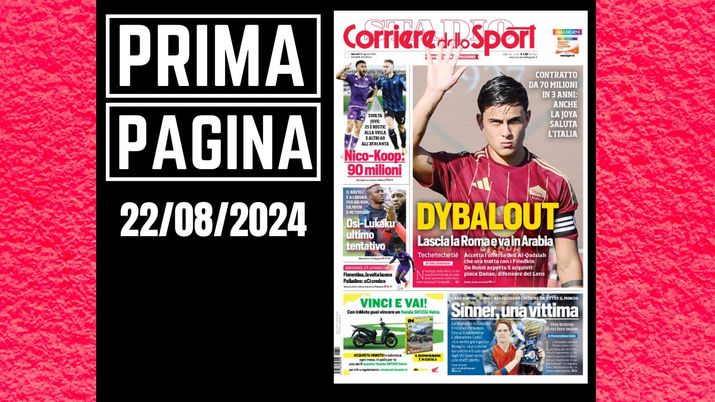 Prima pagina Corriere dello Sport: tanto mercato in Serie A