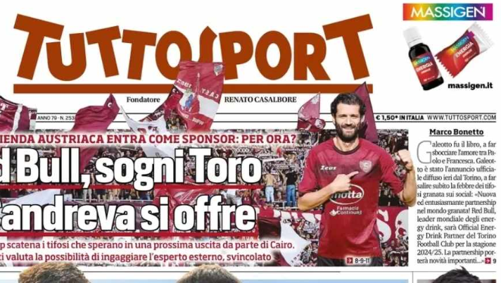 PRIMA PAGINA TUTTOSPORT OGGI: “Candreva si offre al Toro. Operazione Vlahovic” - immagine 1
