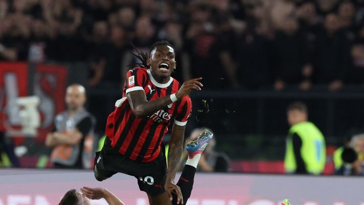 Rafael Leao AC Milan Milan-Bologna 0-1 Coppa Italia 2024-2025