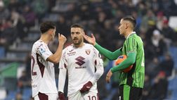 Sassuolo-Torino 0-1, le statistiche: dominio granata senza chiuderla