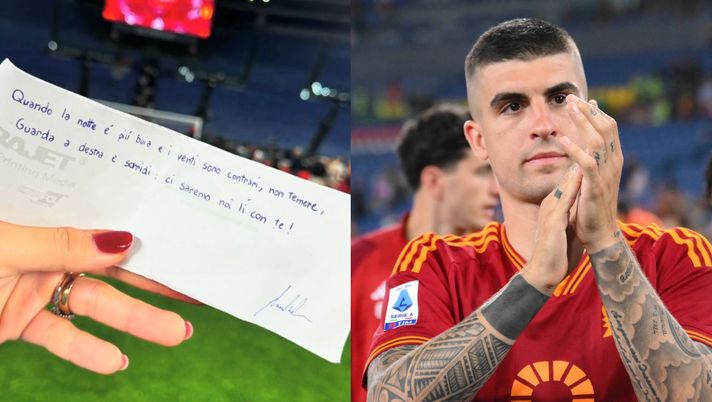 Roma, biglietto dalla Curva Sud per Mancini: “Non temere, ci saremo noi con te” - immagine 1