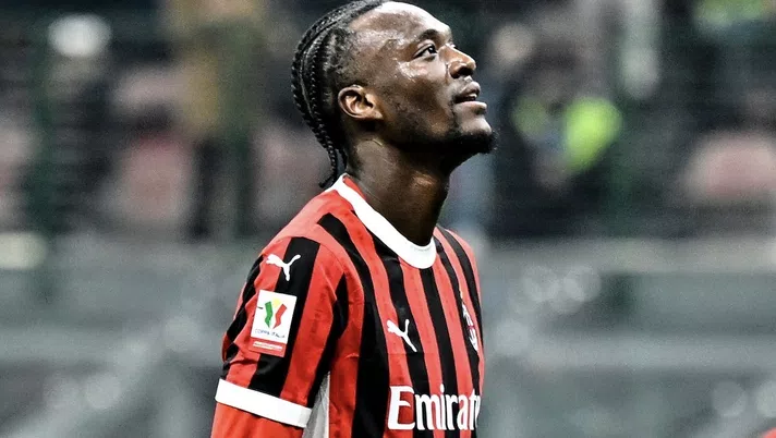 esultanza gol Tammy Abraham AC Milan Milan-Roma 3-1 Coppa Italia 2024-2025