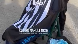 Scherzo ad un tifoso azzurro con la maglia della Juve: la reazione è tutta da ridere